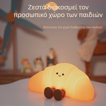 Μικρό νυχτερινό φως σιλικόνης με επτάχρωμη αλλαγή φωτισμού, χρονόμετρο και φωτισμό ενεργοποιούμενο με πάτημα — μοντέλο JXJA089, τροφοδοσία με μπαταρία, έως 36V