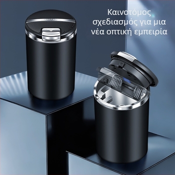 Τασάκι αυτοκινήτου με καπάκι, πλαστικό, μοντέλο Car ashtray-03, χύτευση, 120 g, καθολικό