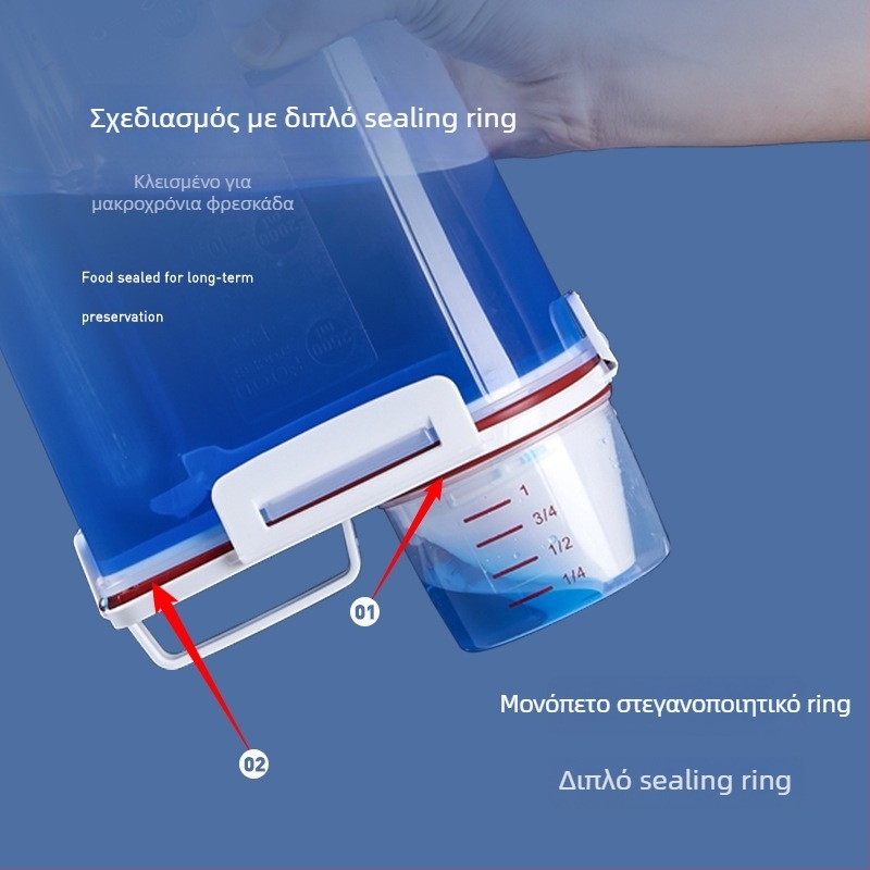 Δοχείο αποθήκευσης φαγητού κατοικίδίων — Υλικό PP, χωρητικότητα 1.5L/2.5L, Εξουσιοδοτημένη ιδιωτική μάρκα: Ναι, Μάρκα: Tinypet little mustard