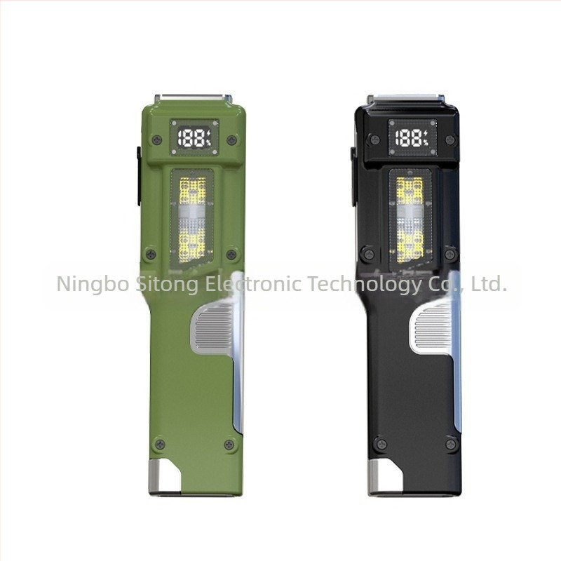 Sitong ultra-λεπτή μίνι φορητή LED λυχνία εργασίας με ψηφιακή οθόνη και τρεις πηγές φωτός για υπαίθριο κάμπινγκ