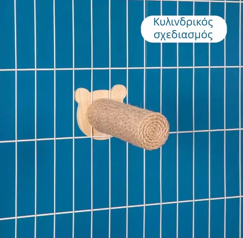 Ξύλινο αναρτώμενο σύστημα γάτας με πλατφόρμα κάψουλας, εξοικονόμηση χώρου, στύλος γρατσουνίσματος και σκάλα, φωλιά