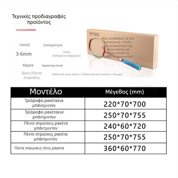 Κιβώτιο από χαρτόνι για ρακέτα μπάτμιντον – μεταφορική κούτα από γофρωτό χαρτόνι, εξτρά σκληρό, τριών στρώσεων κατασκευή, 120 g, συσκευασία ρακέτας μπάτμιντον