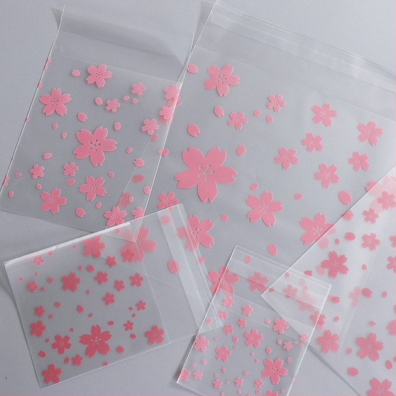 Αυτόσφραγιζόμενες σακούλες μπισκότων από OPP με εκτύπωση, συσκευασία 100 τεμάχια για δώρα πάρτι.