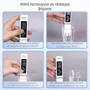 Ηλεκτρονικός αναλυτής ποιότητας νερού για πόσιμο νερό με έλεγχο βαρέων μετάλλων