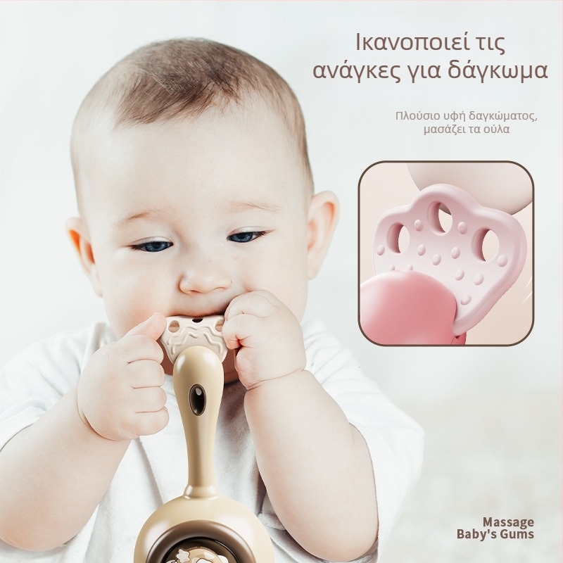 Le zai Χειροκίνητο ταμπουρίνο – Πλαστικό βρεφικό ταμπουρίνο, Εκπαιδευτικό παιχνίδι πρώιμης εκπαίδευσης, Άνεση για το μωρό, Συσκευασία σε κουτί, Πλαστικό παιχνίδι 3C