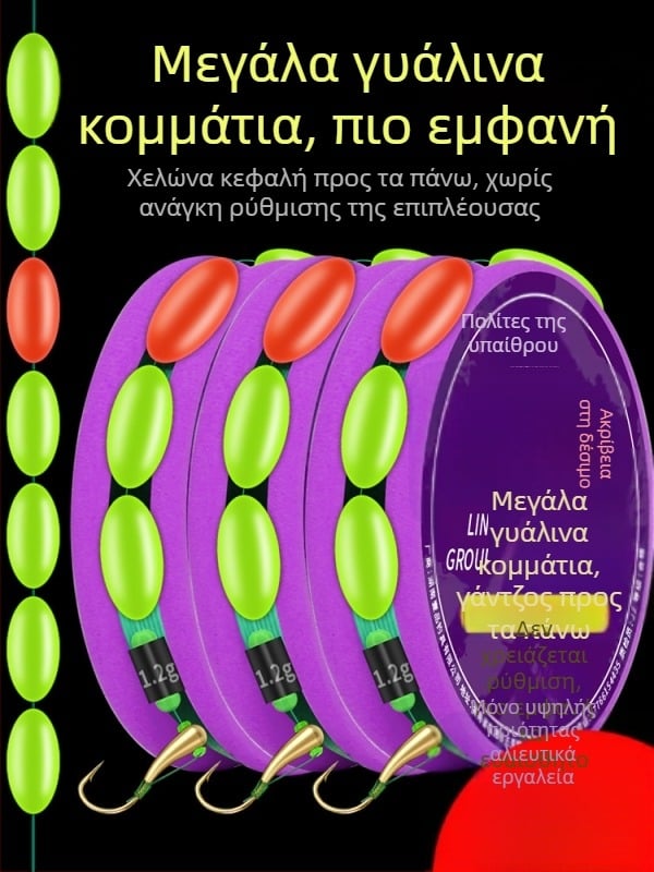 Σετ αγκίστρων και γραμμής αλιείας, χειροδέσιμο, Νάιλον Nano, για αλιεία σε ποταμό, Κίνα προέλευση