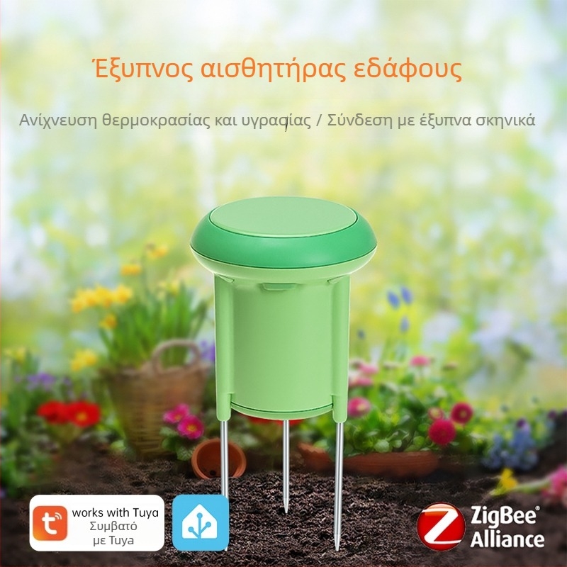 Δοκιμαστής εδάφους με ZigBee 3.0 Wi-Fi, αισθητήρα θερμοκρασίας και υγρασίας εδάφους και έλεγχο βαρέων μετάλλων