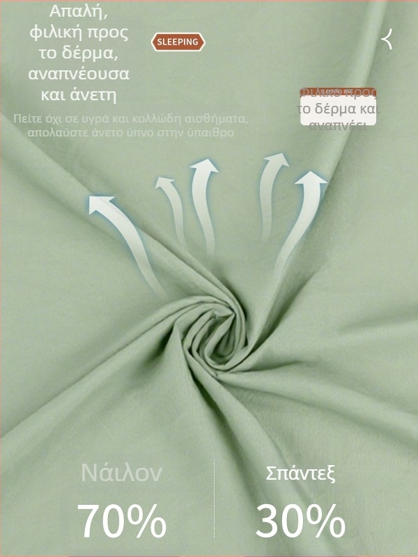 Hikeman Εσωτερική επένδυση υπνόσακου για εξωτερικές αποδράσεις – ελαφριά, φορητή, με υψηλή ελαστικότητα, αποσπώμενη και πλένεται