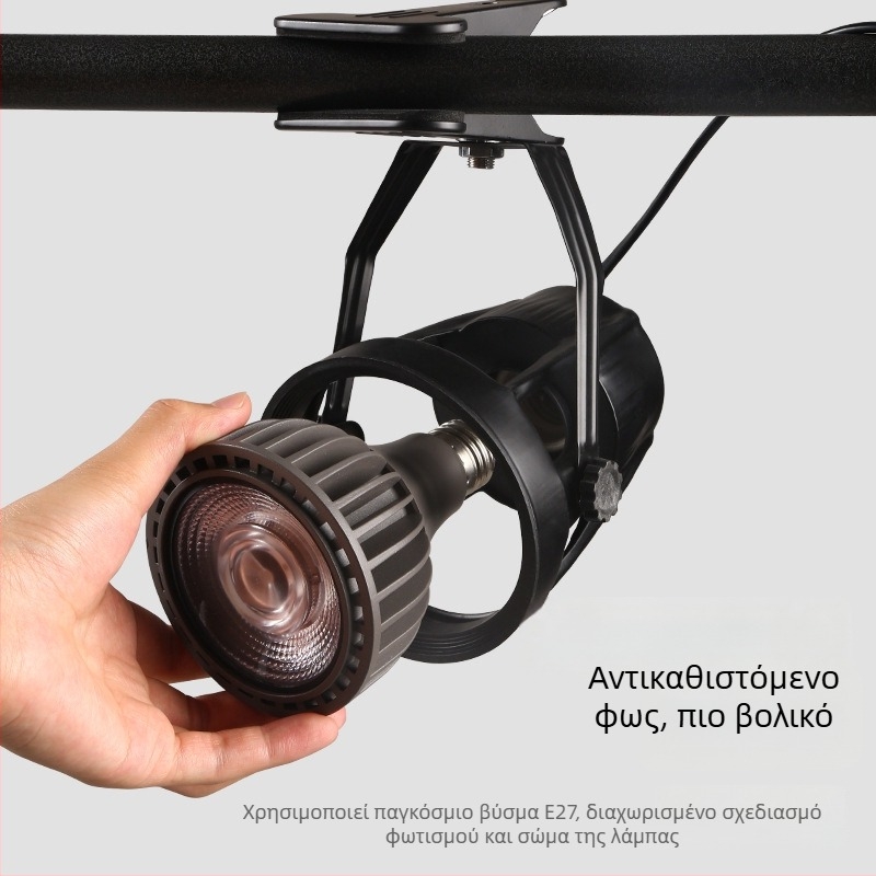 LED κλιπ προβολέας για οθόνες προβολής – αλουμινένιο περίβλημα, 220V, CRI ≥90, διακόπτης με κουμπί, χειροκίνητος έλεγχος