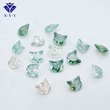 Moissanite κρεμαστό με σχήμα κεφαλής γάτας, γυαλιστερό φινίρισμα, VVS καθαρότητα