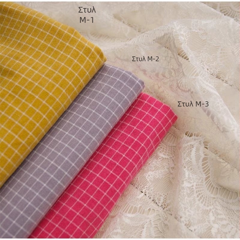 Ύφασμα φόντου εκδηλώσεων — καρό κορδέλα, λουλούδια από μεταξωτό ύφασμα, γλυκό στυλ, διακοσμητικό στοιχείο για τον χώρο