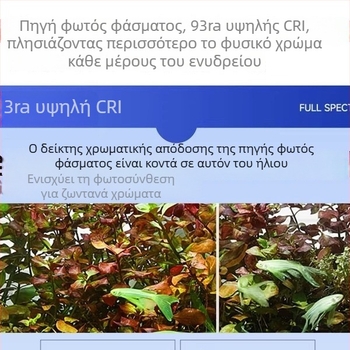 LED φωτιστικό ενυδρείου πλήρους φάσματος, μικρό κλιπ-ON με οθόνη θερμοκρασίας, κατάλληλο για διακόσμηση ενυδρείου και υδρόβια φυτά