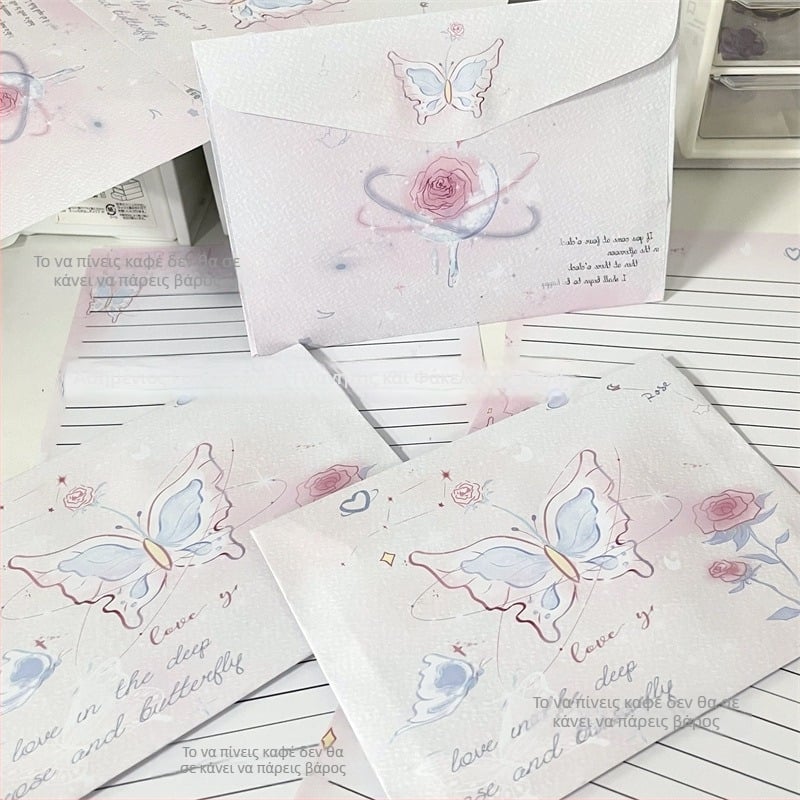 Σετ φακέλου και επιστολικού χαρτιού, διπλό offset χαρτί, στυλ κινεζικού φακέλου, χωρίς λογότυπο, χωρίς παραμετροποίηση