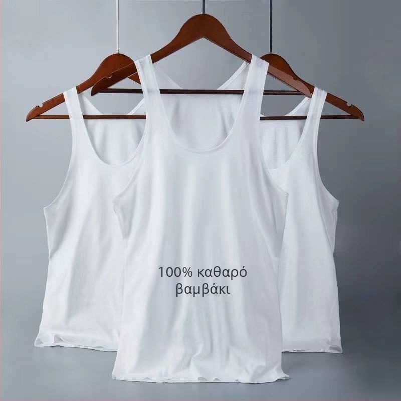 Ανδρικό κοντομάνικο τοπ από βαμβάκι, στενή εφαρμογή, ύφασμα 96%+ βαμβάκι, με διαφημιστικό λογότυπο και παγιέτες, καλοκαίρι 2023