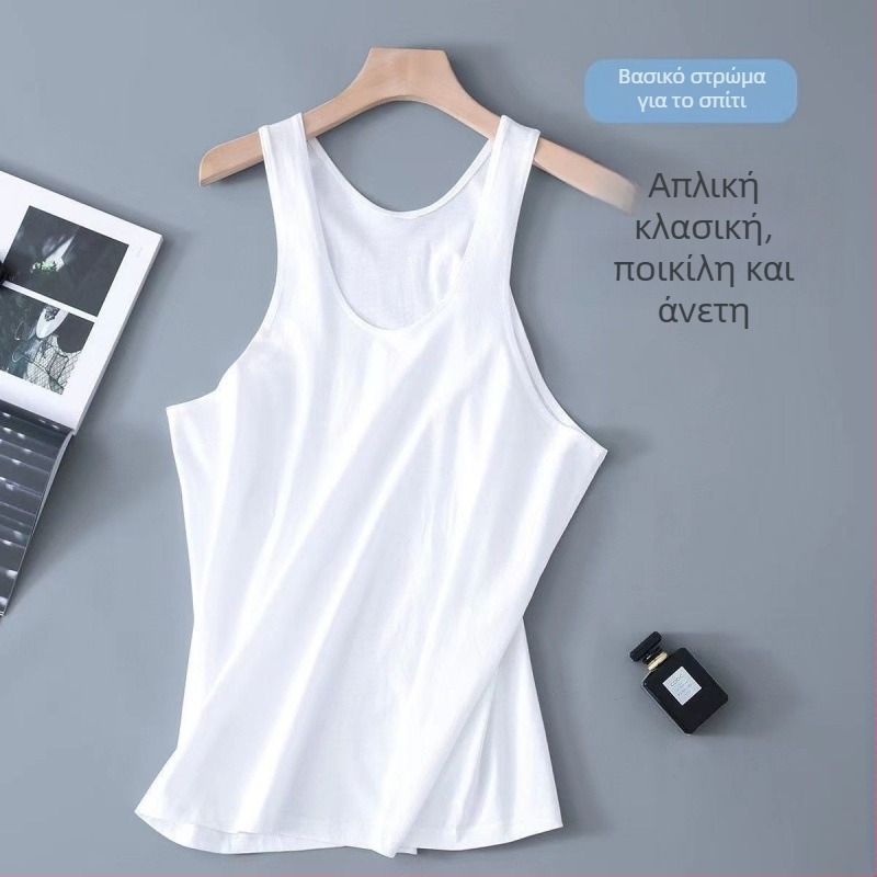 Ανδρικό κοντομάνικο τοπ από βαμβάκι, στενή εφαρμογή, ύφασμα 96%+ βαμβάκι, με διαφημιστικό λογότυπο και παγιέτες, καλοκαίρι 2023