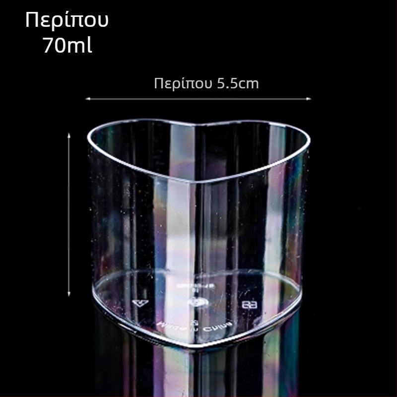 Πλαστικό τετράγωνο κύπελλο επιδορπίων μίας χρήσης, διαφανές, με καπάκι, για καταστήματα milk tea