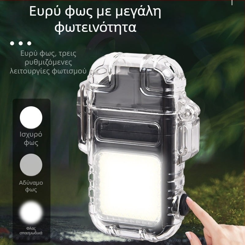 Πολυλειτουργικός φακός με τόξο ανάφλεξης — επαναφορτιζόμενος LED φως κλειδιού, φορητό εργασιακό φως, 2W, μπαταρία πολυμερούς 150 mAh