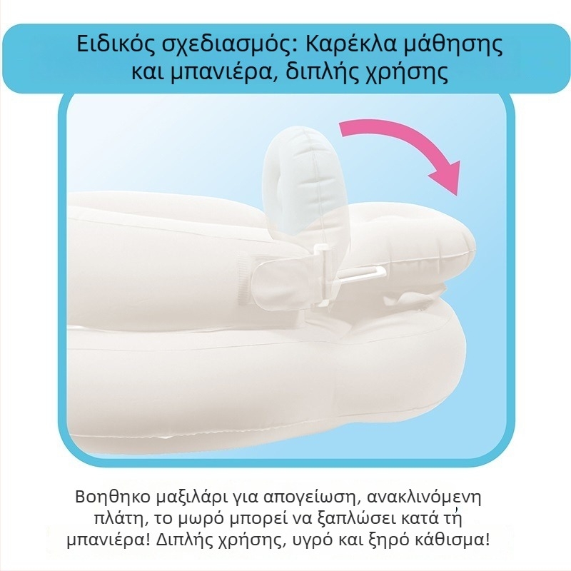 WAIDO φουσκωτός παιδικός καναπές για εκμάθηση του καθίσματος, εκπαιδευτικό κάθισμα με προστασία από πτώσεις, τύπος υγρό-ξηρό