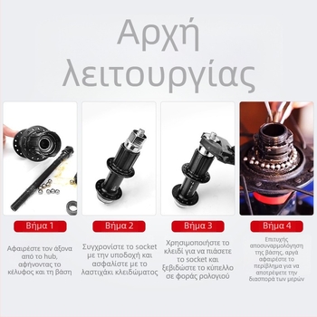 Εργαλείο αφαίρεσης hub για ποδήλατο βουνού, ατσάλινο κλειδί, JSHOU BIKE