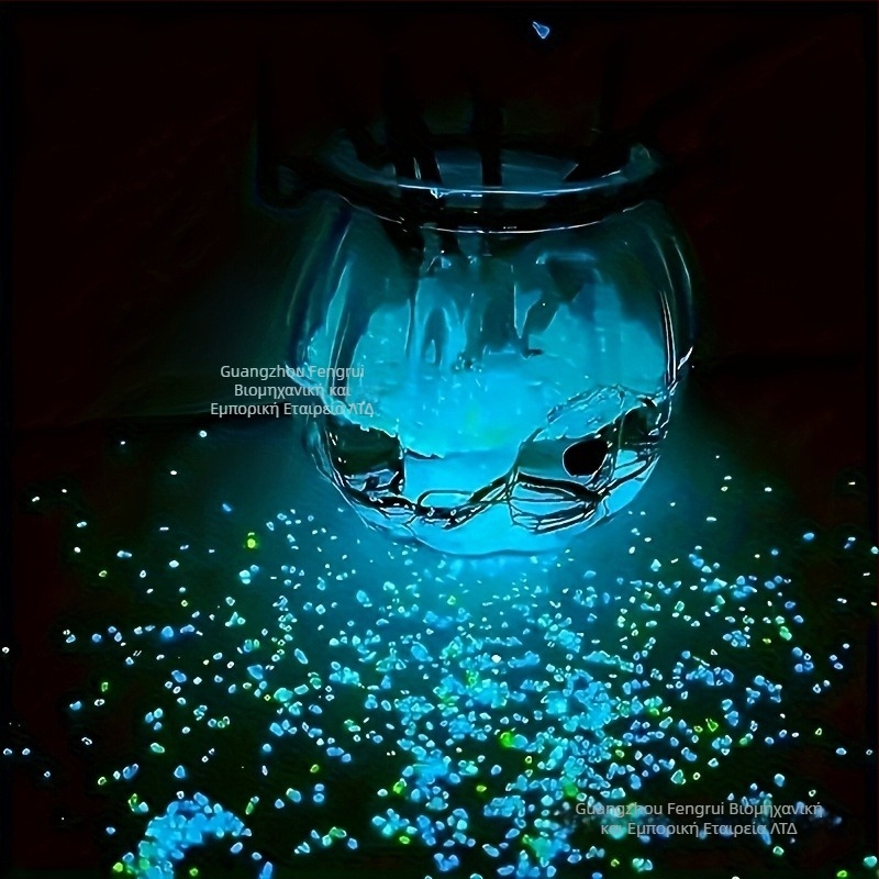 Φωτιζόμενα διακοσμητικά άμμος και πέτρες για κήπους και ενυδρεία – προέλευση Κίνα, κουτί 100 τεμάχια, 0,025 kg ανά τεμάχιο