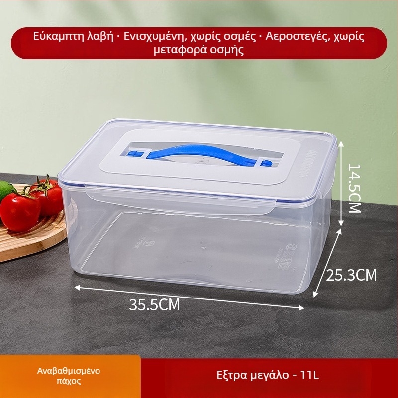 Πλαστικό σφραγισμένο δοχείο αποθήκευσης λαχανικών για το ψυγείο, τρόφιμο ποιότητας; ανθεκτικό σε θερμοκρασίες και κατάψυξη