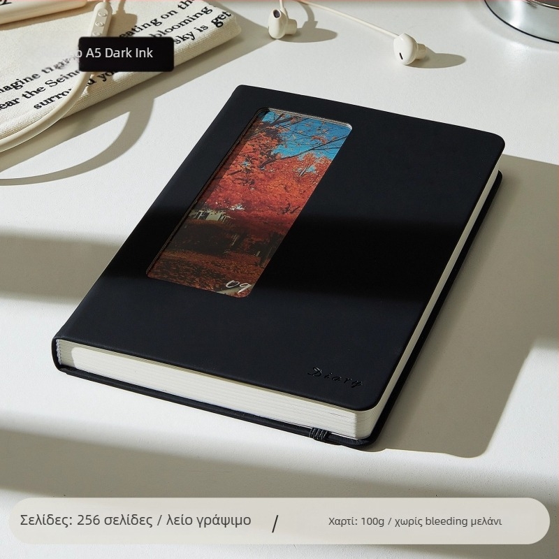 Notebook με PU κάλυμμα, διαχωριζόμενα φύλλα, Dowling χαρτί 100 g/m², 200–300 σελίδες, στυλ επιχειρηματικό γραφείο