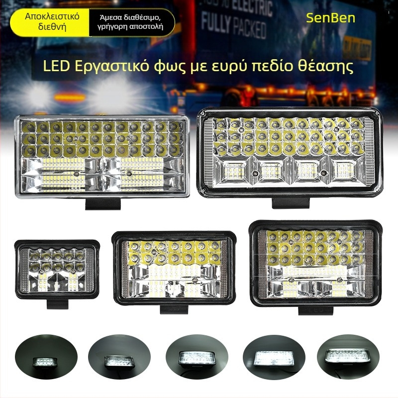 LED ευρυγώνιο φως εργασίας για φορτηγά και οχήματα εκτός δρόμου, 12/24V, 30W, 15000 lm, 3000K, κράμα αλουμινίου
