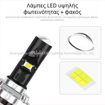 Brieyes LED προβολέας μοτοσικλέτας с συγκεντρωτικό φακό, 9-80V DC, 1440 lm, 12W, IP65