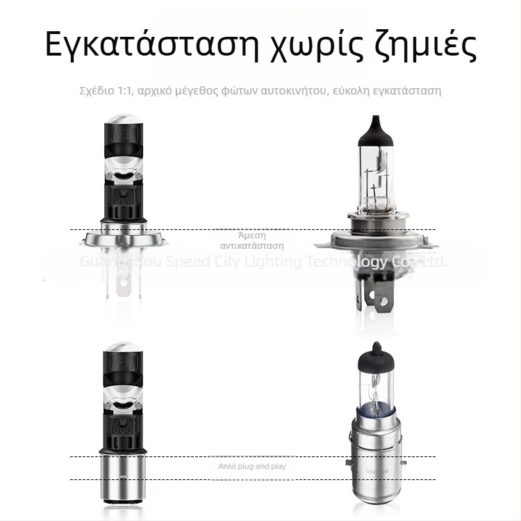 Brieyes LED προβολέας μοτοσικλέτας с συγκεντρωτικό φακό, 9-80V DC, 1440 lm, 12W, IP65