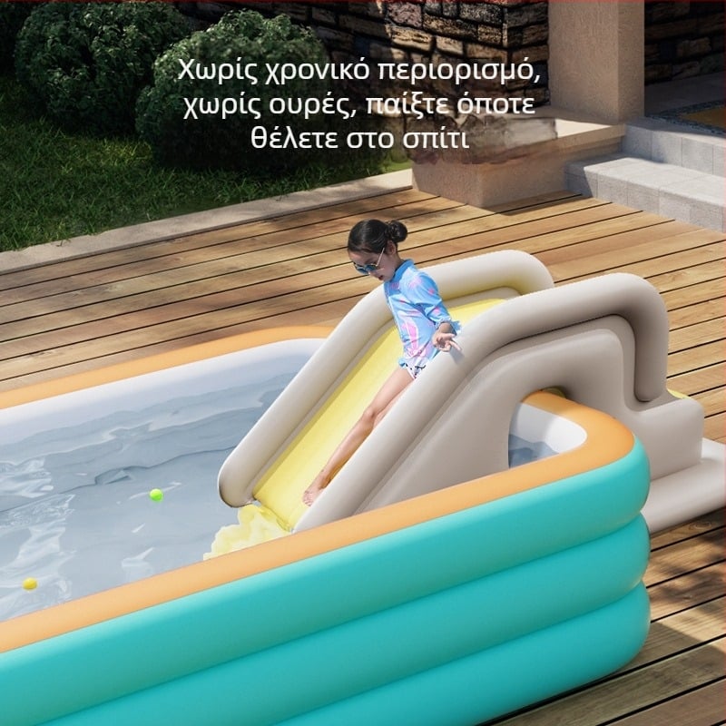 Φουσκωτή τσουλήθρα πισίνας – Αντιανατροπή, PVC, μάρκα Mumu Fish, μοντέλο Inflatable Slide, κατάλληλη για διασκέδαση σε χώρο και αθλήματα κολύμβησης