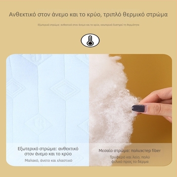 Βρεφικό χειμερινό καπιτονέ βαμβακερό τοπ, τριών επιπέδων, με V-λαιμό και εξωτερικό γιλέκο