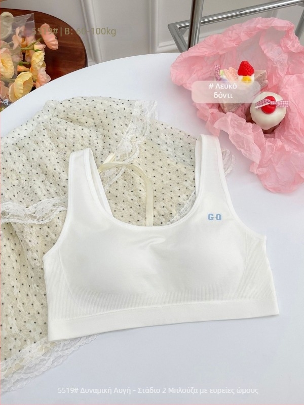 Δυοφασικό αθλητικό σουτιέν για κορίτσια στην εφηβική ηλικία – σχολική χρήση, προστασία από κραδασμούς, βισκόζη 74,3%