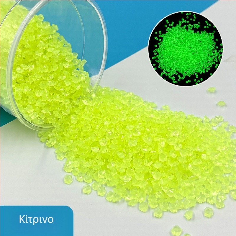 Φωτεινή άμμος και χαλικάκια για κήπο και ενυδρείου τοπίο – λαμπυρίζοντες βότσαλα και κυβόλιθοι, 25 kg, συσκευασία 200 τεμάχια, μάρκα Jibiao, Landstone, προέλευση Yiwu