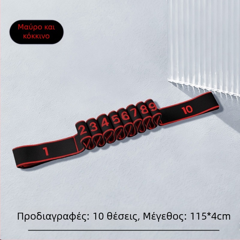 Ιμάντας αντίστασης για χορό με 8/10/12 ενότητες, ζώνη γυμναστικής για τη μέση και τα πόδια, πολυεστέρας και λατέξ, Lixiang