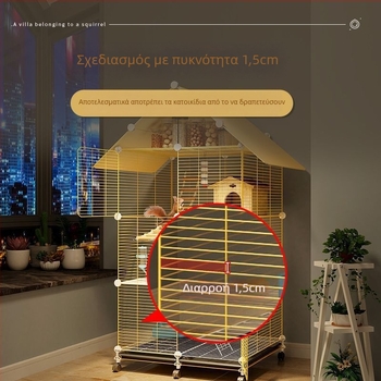 Κλουβί για chinchilla, ανοξείδωτος χάλυβας, τριών επιπέδων πλατφόρμα, μοντέλο F98S57777S565T