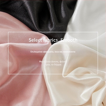 Αεράτα πολυεστερικά παντελόνια πυτζάμας, υψηλή μέση, δαντελένια διακόσμηση, φαρδιά γραμμή, μήκος τριών τετάρτων, μικροελαστικότητα