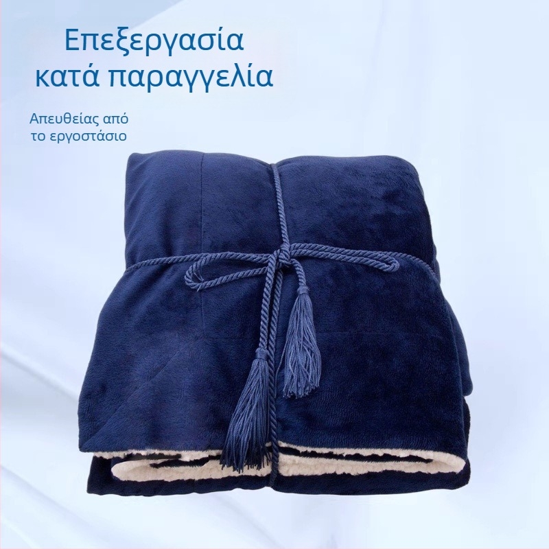 Υπερ-μαλακό φλίς μείγμα μαλλιού αρνιού, οριοθετημένο με τριγωνικό ράψιμο