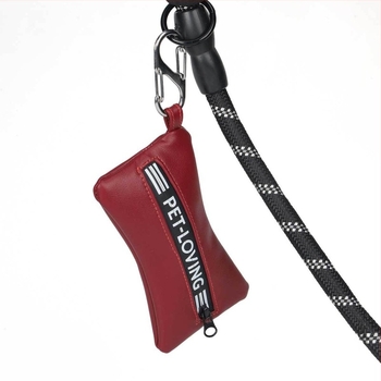 Wang Xingyu Φορητός PU δερμάτινος διανομέας σακουλών περιττωμάτων σκύλου — για βόλτες