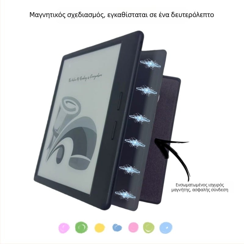 Θήκη προστασίας για iReader Ocean 5 Pro με μαγνητικό αναδιπλούμενο στήριγμα; Υλικό: τεχνητό δέρμα; Εκτύπωση λογότυπου διαθέσιμη; Προσαρμοσμένα σχέδια; Κυκλοφορία 2025
