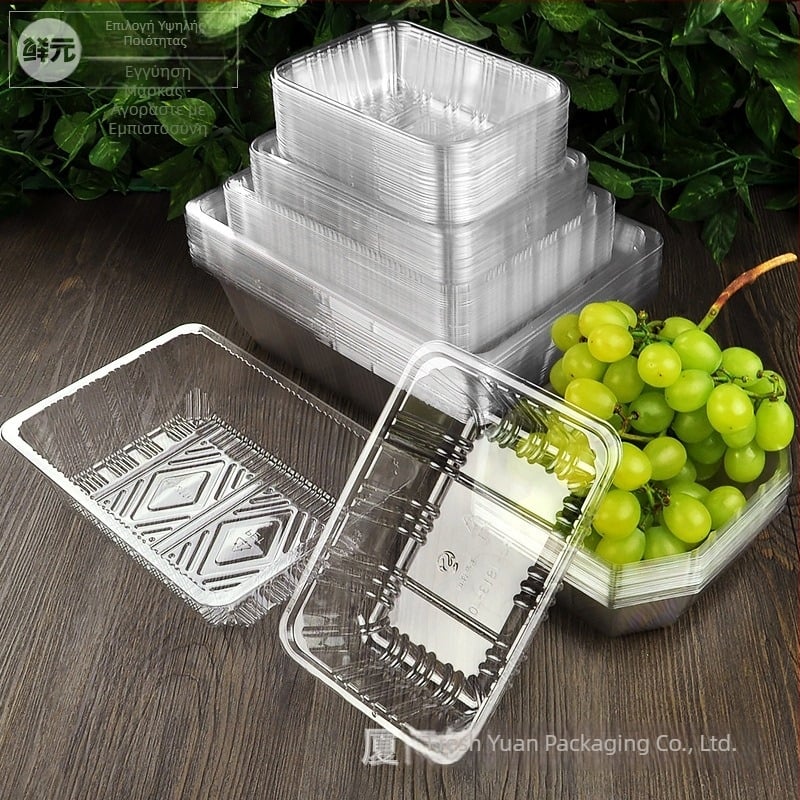 Μίας χρήσης PET κιβώτιο φρούτων χωρίς καπάκι, μοντέλο 1813, υλικό PET, τοίχωμα 0,3 mm, εσωτερικός διάμετρος 120 mm