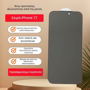 360° προστασία οθόνης με ιδιωτικότητα από γυαλί υψηλής αντοχής για iPhone 17 Pro και iPhone 16 Pro Max