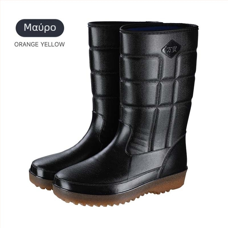 JSM Unisex Μποτάκια Βροχής για Κατασκευές, Αδιάβροχα, Αντιολισθητικά, Υψηλή Τούμπα, Πλαστικό Επάνω και Σόλα, Υφασμάτινο Πάτο