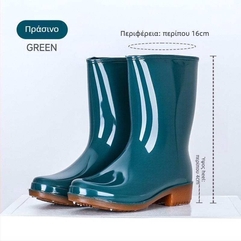 JSM Unisex Μποτάκια Βροχής για Κατασκευές, Αδιάβροχα, Αντιολισθητικά, Υψηλή Τούμπα, Πλαστικό Επάνω και Σόλα, Υφασμάτινο Πάτο