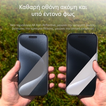 phiyoo Προστατευτικό οθόνης από θερμαινόμενο γυαλί για iPhone 13/14/16 Pro Max και iPhone 15 AR – πλήρης οθόνη, αντιανακλάσεις, αντιδακτυλικά, αντιβακτηριακό, σκόνη-ανθεκτικό, προστασία από πτώσεις