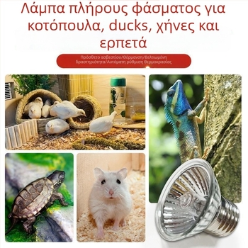 Λαμπτήρας Θέρμανσης με Θερμοστάτη για Πτηνά – Για Εκκόλαψη Φασιανών, Πουλάκια και Παπαγάλους
