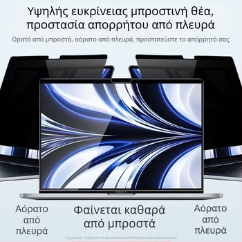 Μαγνητικό προστατευτικό οθόνης απορρήτου για MacBook Pro/Air – PET υλικό, Mirror Clear