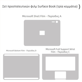 Προστατευτικό φιλμ περιβλήματος για Microsoft Surface Laptop 6/7 (Υλικό: PVC; Μοντέλο: surface laptop6/7; Τύπος φιλμ: shell film; Διαδικασία: Machining; Ιδιότητες φιλμ: αδιάβροχο, αντοχή σε γρατσουνιές, αντι-αποτυπώματα)