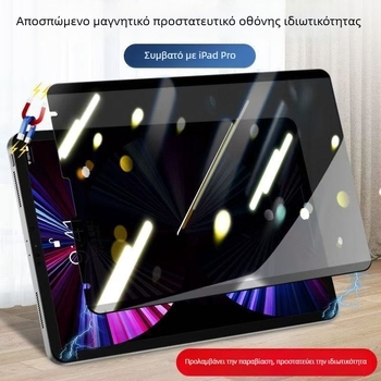 Μαγνητική μεμβράνη προστασίας ιδιωτικότητας για iPad Air, αποσπώμενο φιλμ ιδιωτικότητας, υψηλής ευκρίνειας, υλικό PET