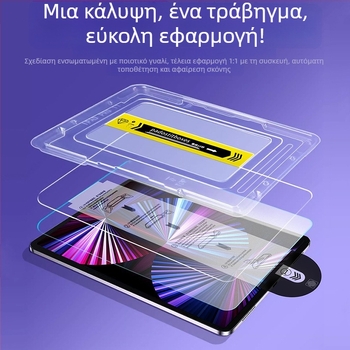 Προστατευτικό οθόνης iPad από tempered glass – πλήρης κάλυψη, αντίσταση σε πτώσεις, εμπρόσθιο φιλμ, φίλτρο μπλε φωτός