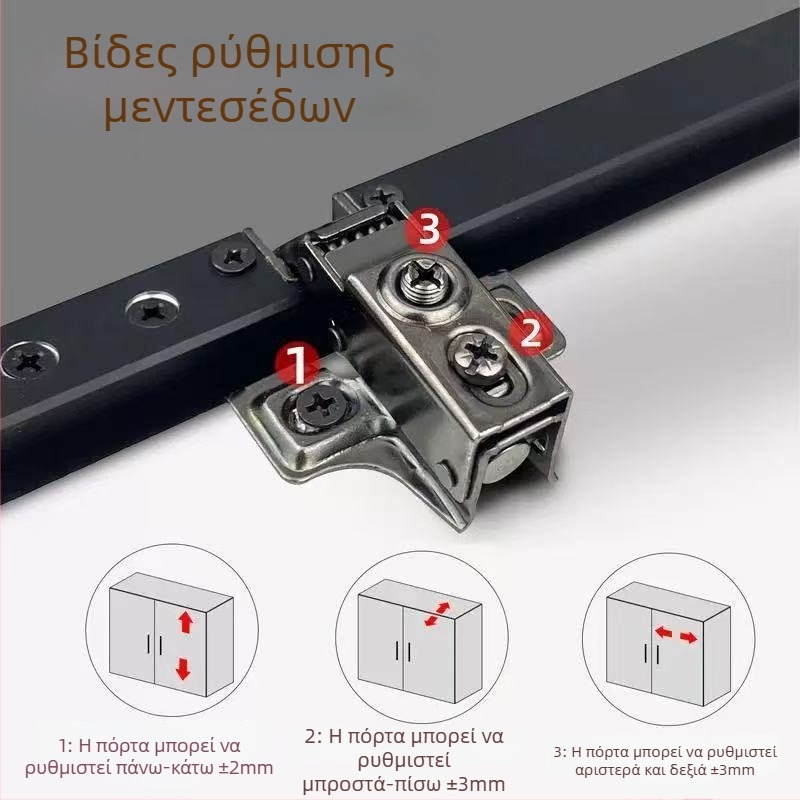 Μεντεσές πόρτας ντουλάπας – σιδερένιος, ηλεκτροχρωμιωμένος, πάχος 1 mm, Lingzhi